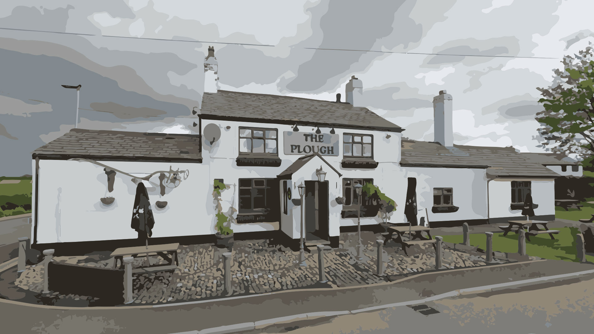 Country pub garden summer